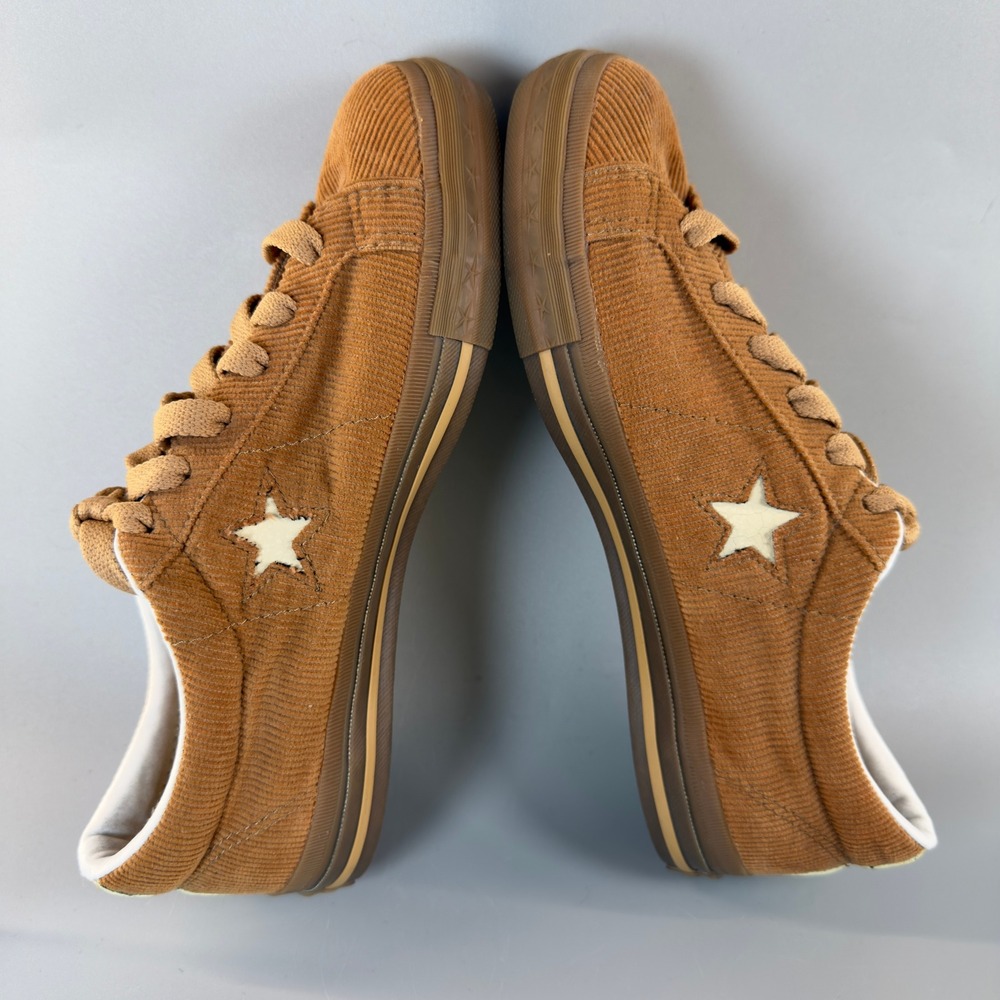 Converse Chuck Taylor One Star Corduroy Womens 8 Sneaker Brown Gum Lace Low Shoe - Picture 9 of 16